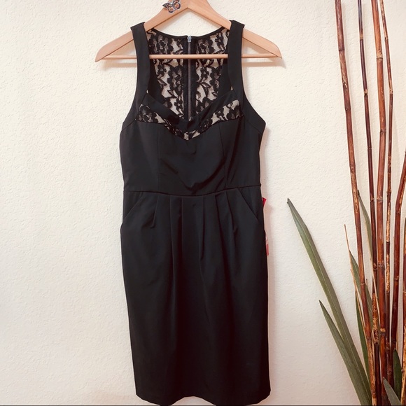 City Triangles Black Sleeveless Lace Dress Sz 9 - Picture 1 of 8